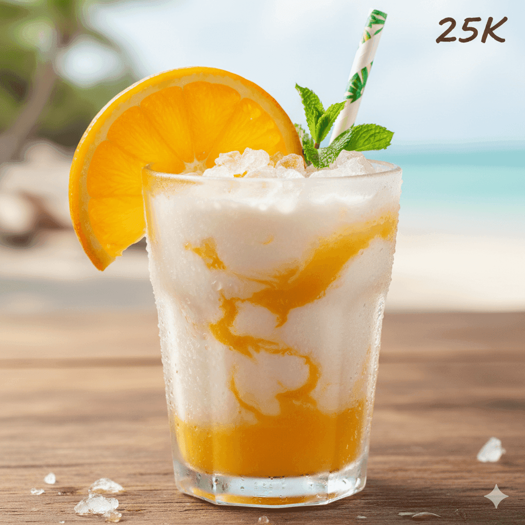 Ice Coconut with Orange